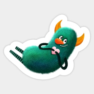 Funny happy monster sticker Sticker